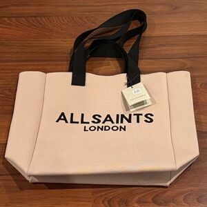 All Saints Cream Tote Bag